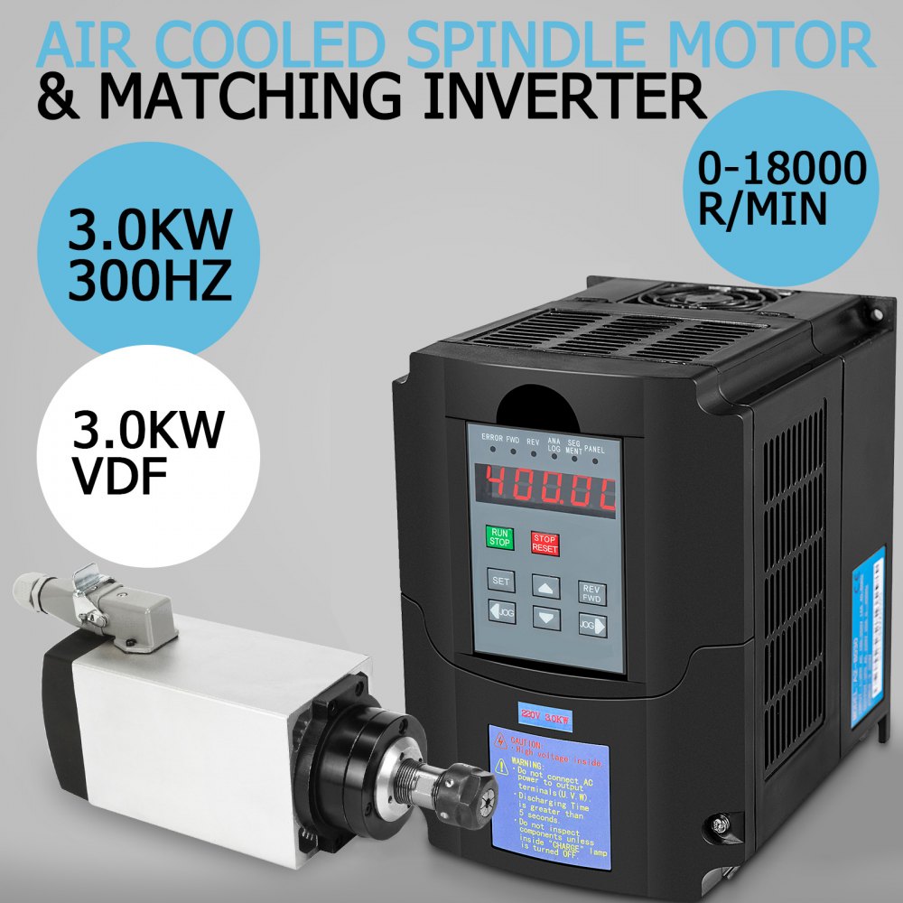 Updated 3KW Air-cooling Spindle Motor And Matching Inverter