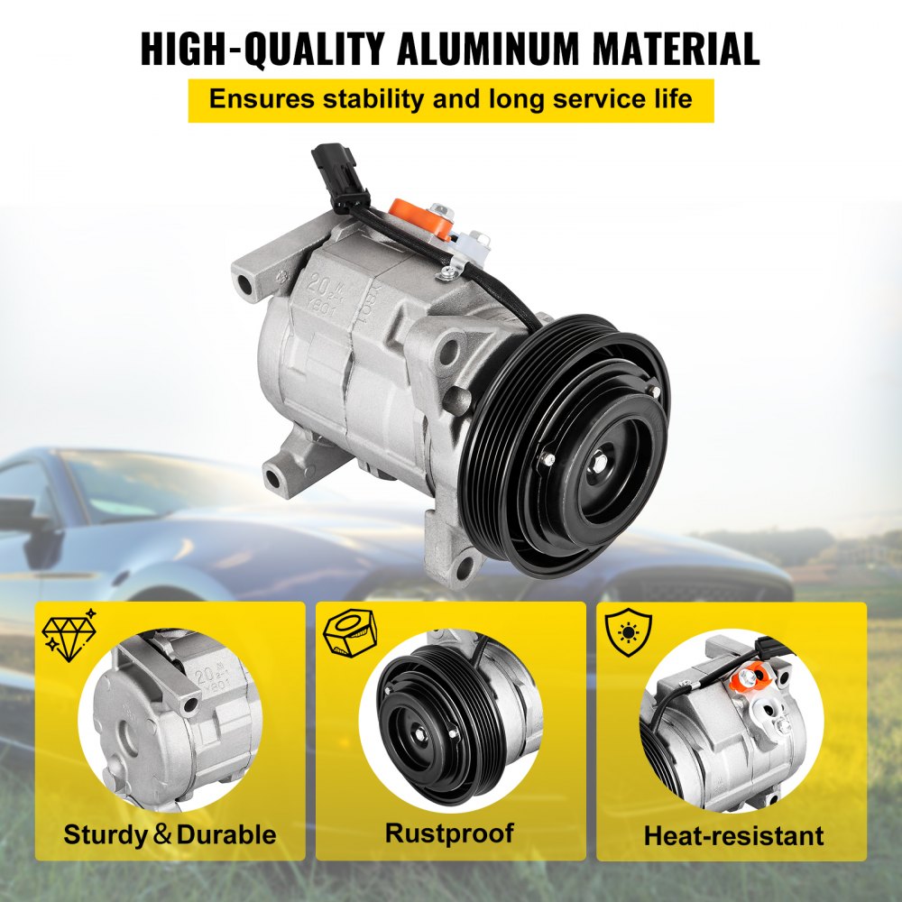 VEVOR CO 29001C 5005440AA 4710522 0610043 Universal Air Conditioner AC Compressor for Grand Caravan Town & Country A/C Compressor 471-0522 77374 78374 97343 98343