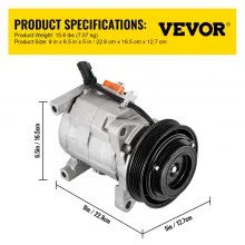 VEVOR CO 29001C 5005440AA 4710522 0610043 Universal Air Conditioner AC Compressor for Grand Caravan Town & Country A/C Compressor 471-0522 77374 78374 97343 98343