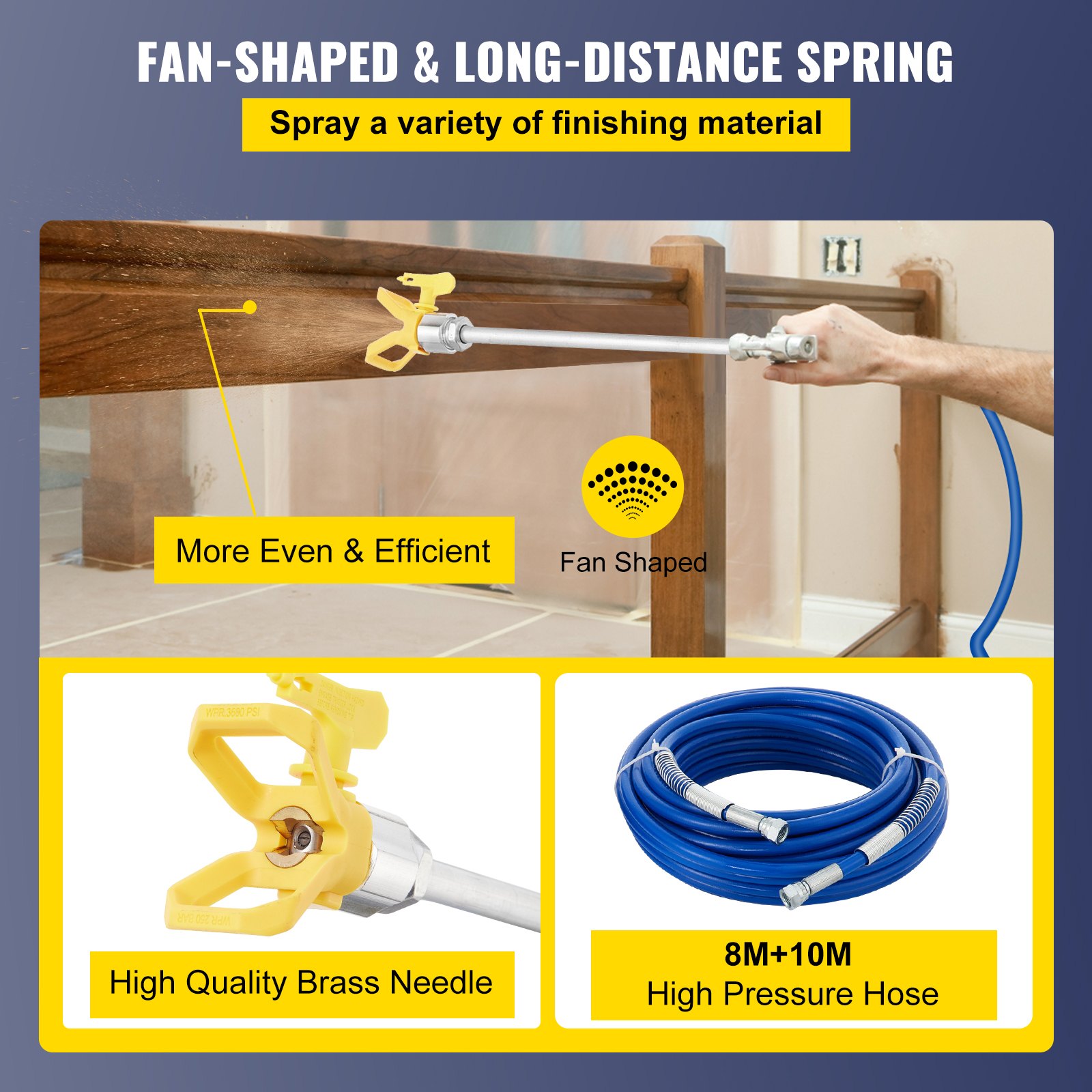 NEW 2.4HP Airless Paint Sprayer DIY 3.8L/min Spray Gun Painting Machine