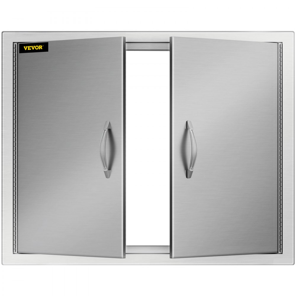 VEVOR Outdoor Kitchen Access 30.5"X 21" Wall Construction Stainless Steel Flush Mount for BBQ Island, 30.5inch x 21inch, Double Door