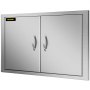 VEVOR outdoor kitchen access door with dual stainless steel panels and handles