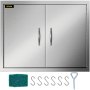 VEVOR 77.5x53.3cm Outdoor Kitchen Door BBQ Access Double Door Stainless Steel
