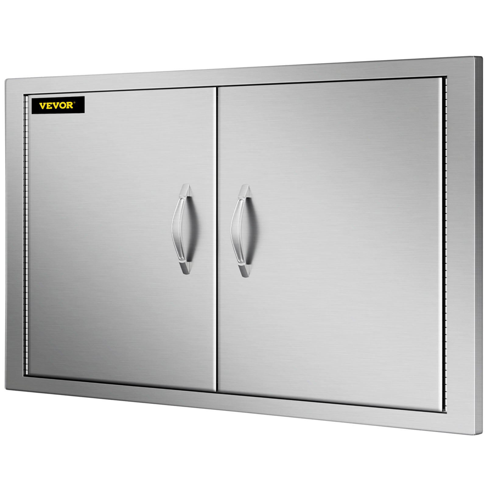 VEVOR outdoor kitchen access door with dual stainless steel panels and handles