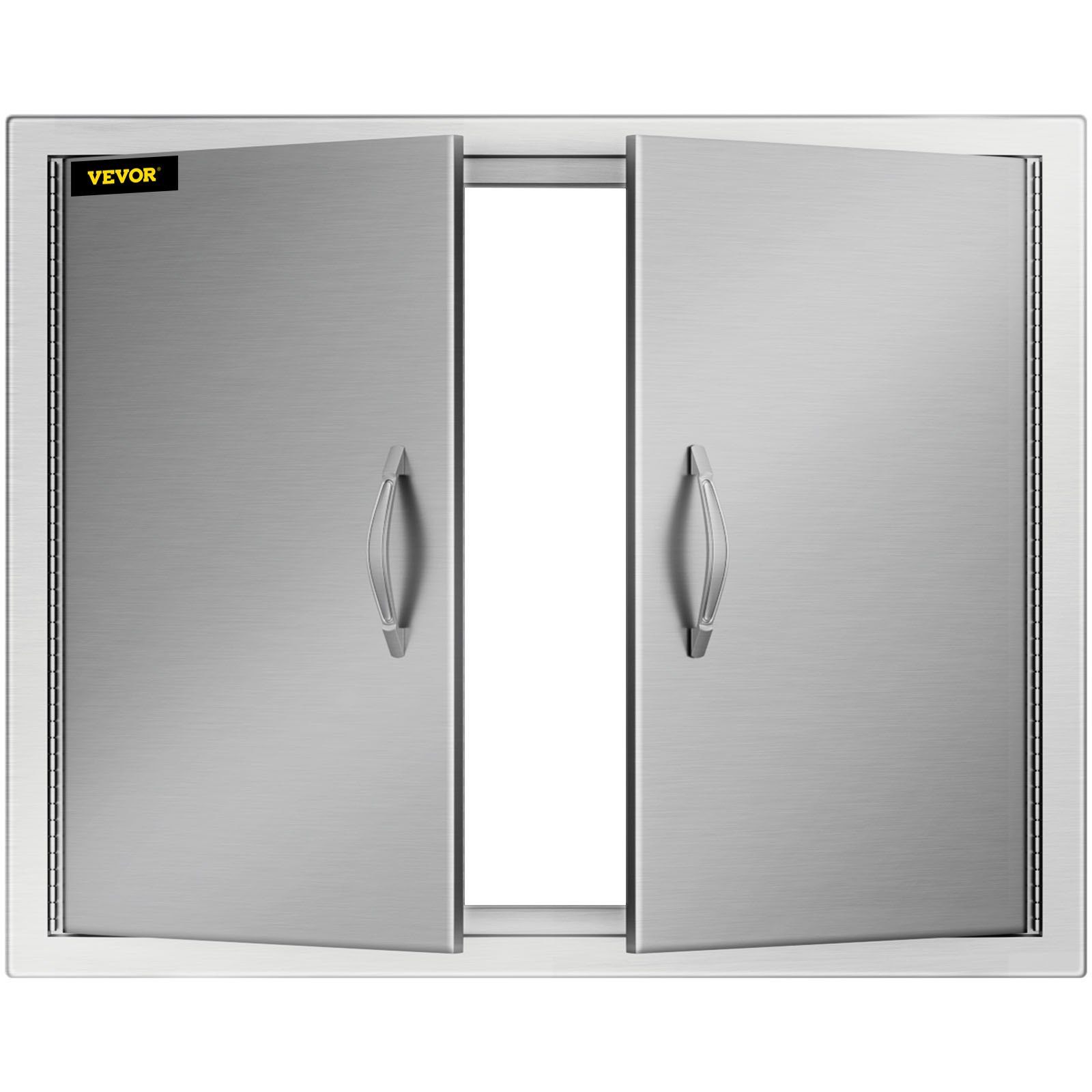 VEVOR 77.5x53.3cm Outdoor Kitchen Door BBQ Access Double Door Stainless Steel
