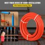 VEVOR PEX Tubing Potable Water Tube 1/2 Inch x 300 FT PEX-B Plumbing Pipe Non-Barrier Radiant Heating Pex Coil for Water Plumbing Open Loop Hydronic Heating Systems (1/2" Non-Barrier, 300Ft/Red)