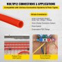 VEVOR Oxygen Barrier 1/2 Inch 300 Feet Tube Coil EVOH PEX-B Pipe, for Residential Commercial Radiant Floor Heating, Red