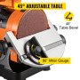 VEVOR Electric Belt Grinder Sander 5 Inch Electric Belt & Disc Sander 250W Grinder Polisher 2980 RPM Variable Speed Metal Bench Sanding Machine Workshop Sanding Grinding Machine