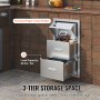 VEVOR outdoor kitchen drawers with practical paper towel holder and large storage space.