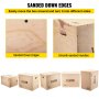 VEVOR 24x16x20 30x20x24” Wood Plyo Box 441LB Capacity Exercise Box Plyometric Jump Box with Internal Cross Bracing Plyo Box for Crossfit Training (30 inch)