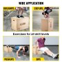 VEVOR 24x16x20 30x20x24” Wood Plyo Box 441LB Capacity Exercise Box Plyometric Jump Box with Internal Cross Bracing Plyo Box for Crossfit Training (30 inch)