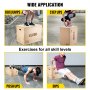 VEVOR Caja Plyo de madera de 24x16x20, 30x20x24 pulgadas, caja de ejercicios de capacidad de 441LB, caja de salto pliométrica con refuerzo cruzado interno, caja Plyo para entrenamiento Crossfit (30 pulgadas)