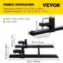 VEVOR 30" Clamp on Pallet Forks, 1500 Lbs Tractor Bucket Forks with Adjustable Stabilizer Bar, Heavy Duty Pallet Forks for Tractor Attachments, Skid Steer, Loader Bucket, 43" Total Length
