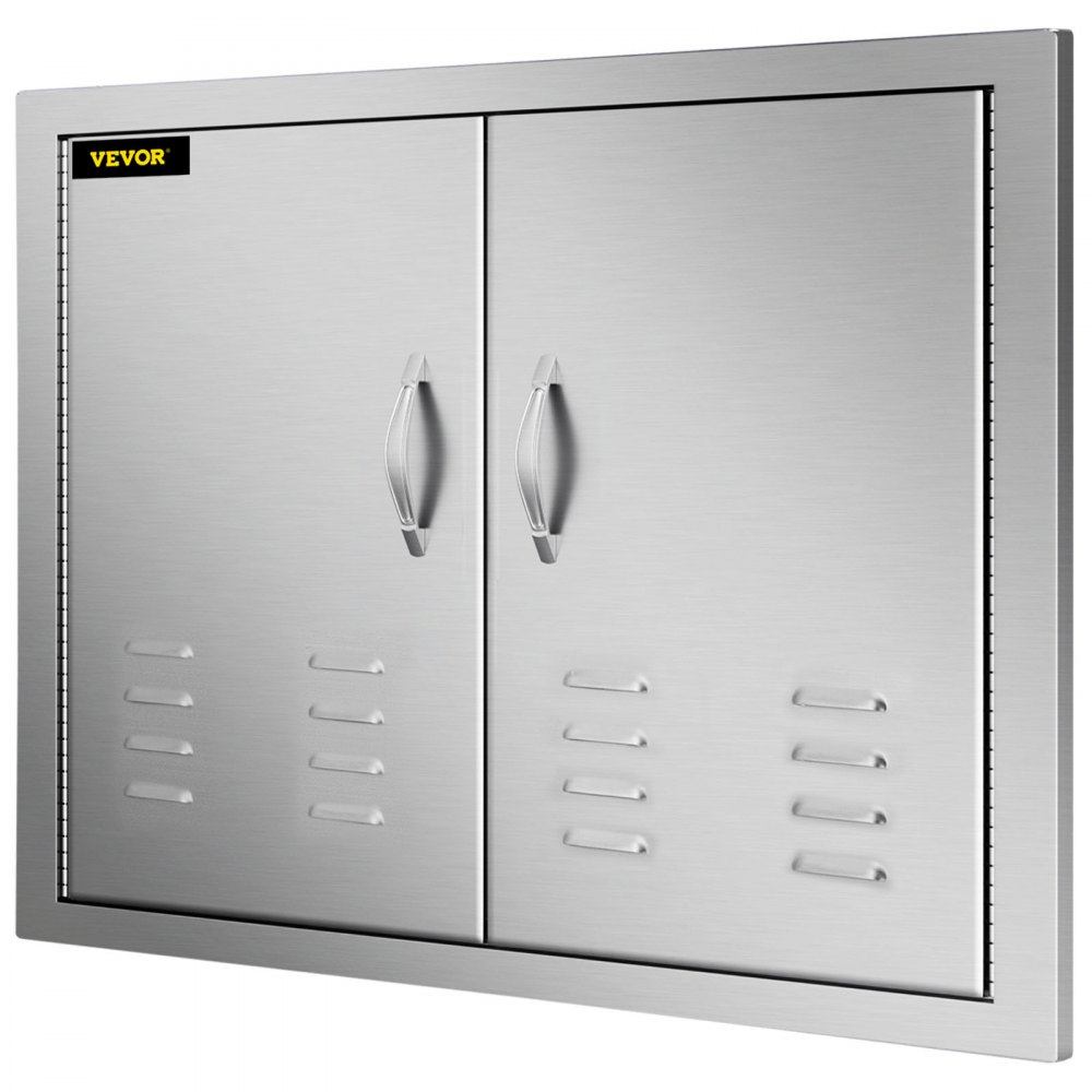 VEVOR BBQ Access Door 30x21 Inch BBQ Kitchen Doors Stainless Steel Outdoor Kitchen Cabinets Magnetic Closing System Outdoor Kitchen Island with Air Vents for Outdoor Kitchen & BBQ Island