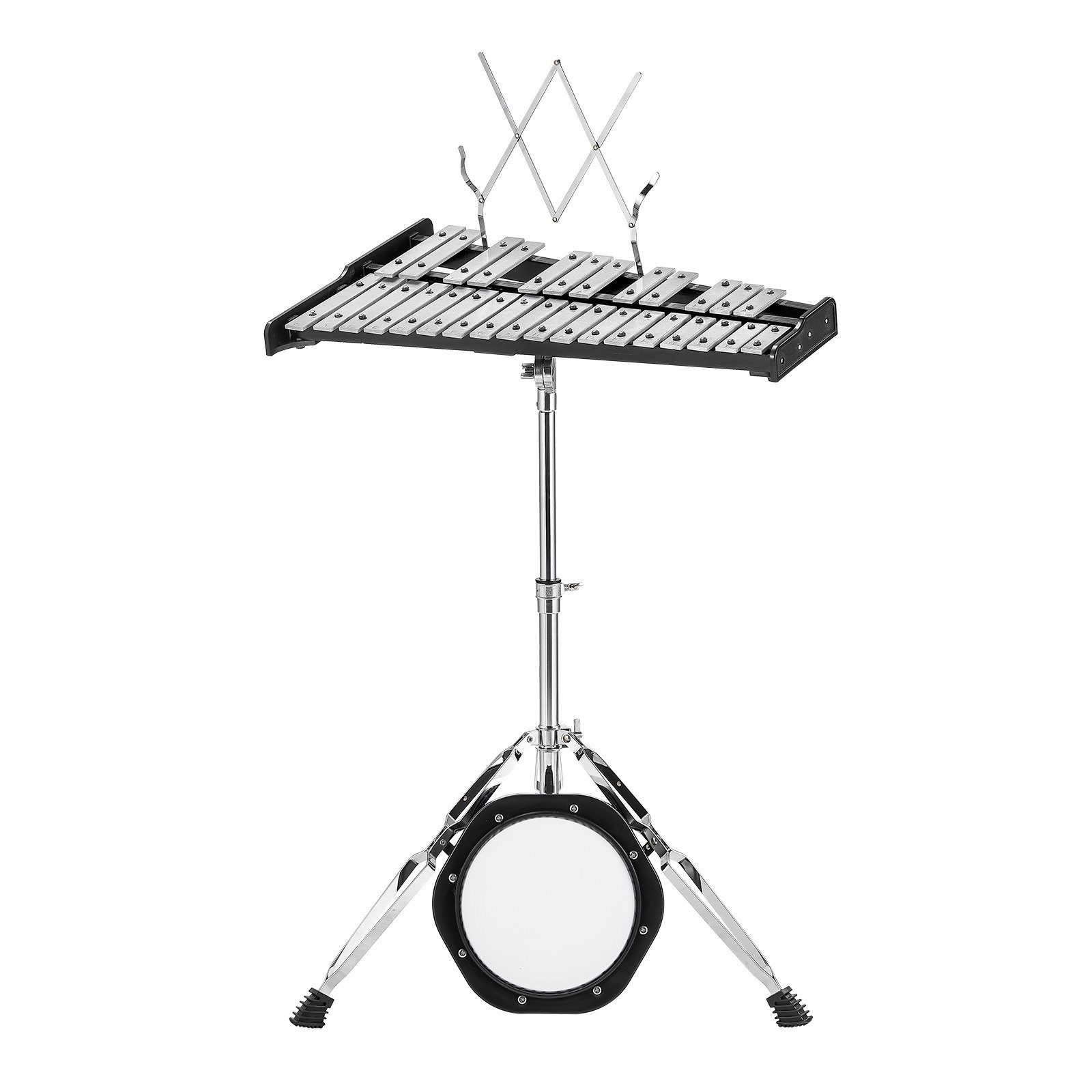 VEVOR 30 Note Glockenspiel Xylophone Bell Kit with Mallets, Stand & Practice Pad