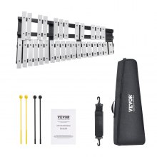 VEVOR 30 Note Glockenspiel Xylophone Bell Kit, Percussion Instrument with Mallets, Drum Sticks and Carrying Bag, Professional Glockenspiel Xylophone Percussion Instrument Set for Students & Adults