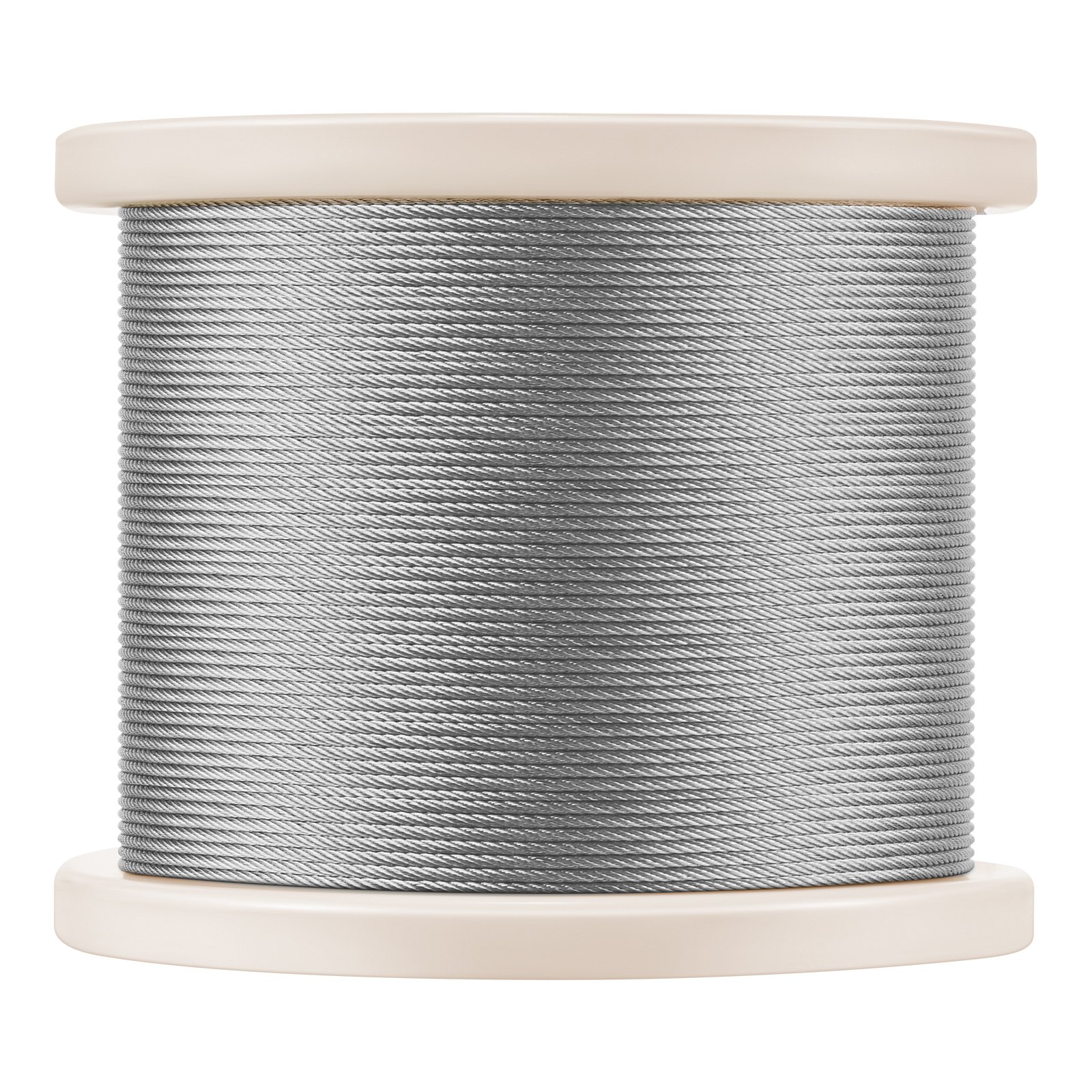 VEVOR 1/8" Stainless Steel Cable 1000FT, T316 1 x 19 Tighter Core Cable Railing System Wire Rope Aircraft Deck Railing Kit Fence Wire