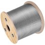 VEVOR T316 Stainless Steel Cable 3.2 mm 7x7 Steel Wire Rope Cable 15240 cm Cable Railing Transport Wire Rope Cable for Railing Decking DIY Balustrade