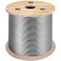 VEVOR T316 Stainless Steel Cable 3.2 mm 7x7 Steel Wire Rope Cable 15240 cm Cable Railing Transport Wire Rope Cable for Railing Decking DIY Balustrade