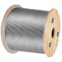 VEVOR T316 Stainless Steel Cable 3.2 mm 7x7 Steel Wire Rope Cable 15240 cm Cable Railing Transport Wire Rope Cable for Railing Decking DIY Balustrade