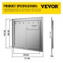 78x78cm Bbq Access Island Double Door Outdoor Kitchen Stainless Steel Cabinet