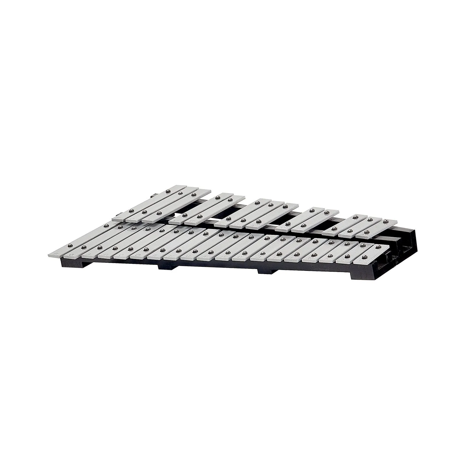VEVOR glockenspiel xylophone in black frame with silver bars on white background.