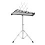 VEVOR glockenspiel kit on adjustable metal stand with foldable music holder.
