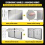 VEVOR BBQ Access Door 33W x 22H Inch, Double BBQ Door Stainless Steel, Outdoor Kitchen Doors for BBQ Island, Grilling Station, Outside Cabinet