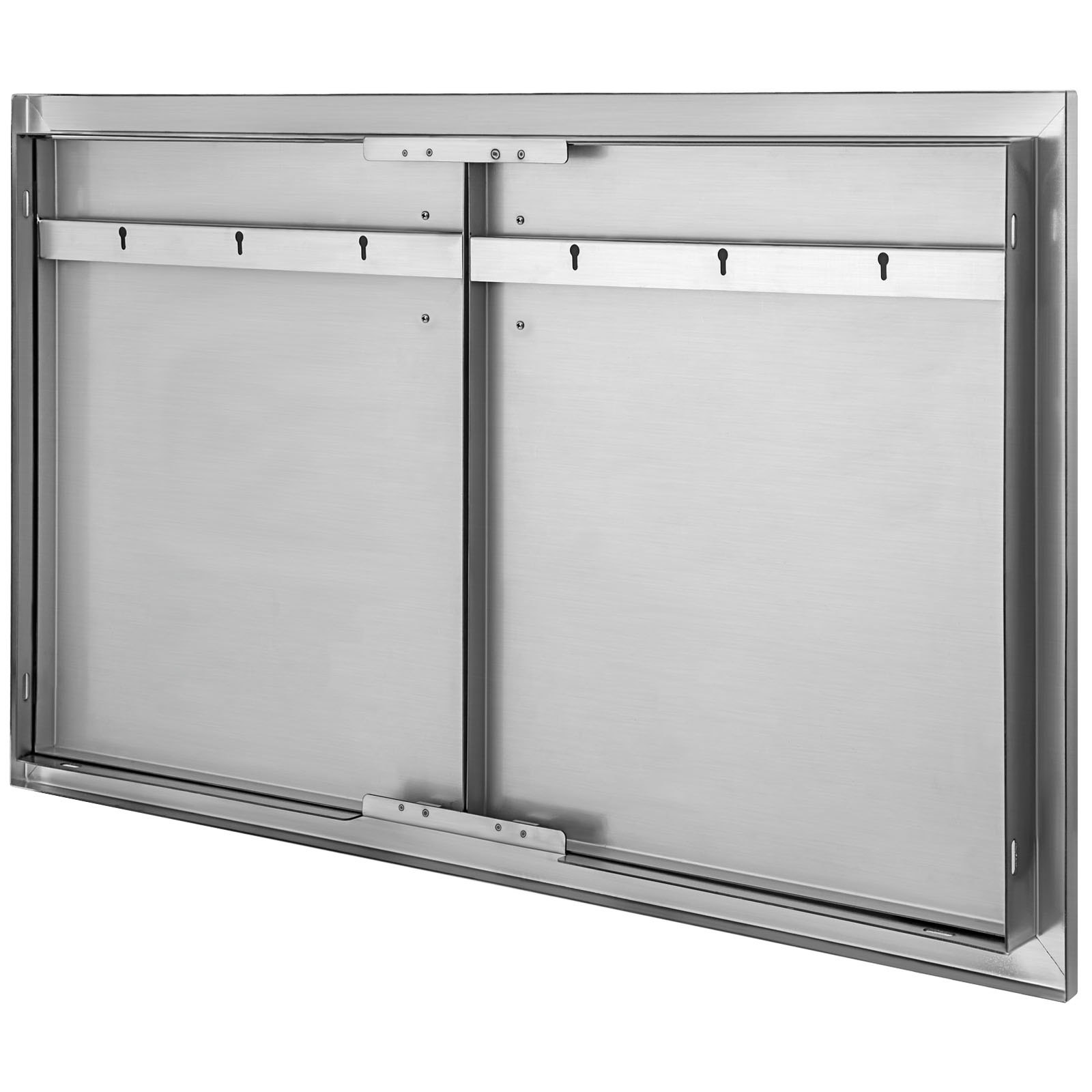VEVOR Outdoor Kitchen Access 34.5" x 19" Wall Construction Stainless Steel Flush Mount for BBQ Island, 34.5inch x 19inch, Double Door