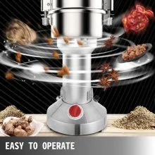 VEVOR Electric Grain Grinder 0.77 LBS Grain Grinder Mill 2000W Powder Machine Flour Mill Grinder Electric Grain Mill Grinder for Herb Pulverizer Food Grade Stainless Steel Grinding Machine For Grain