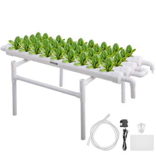 VEVOR Hydroponic Grow Kit 36 Sites 4 Pipes Hydroponic Planting Equipment Ebb and Flow Deep Water Culture Balcony Garden System Vegetable Tool Grow Kit