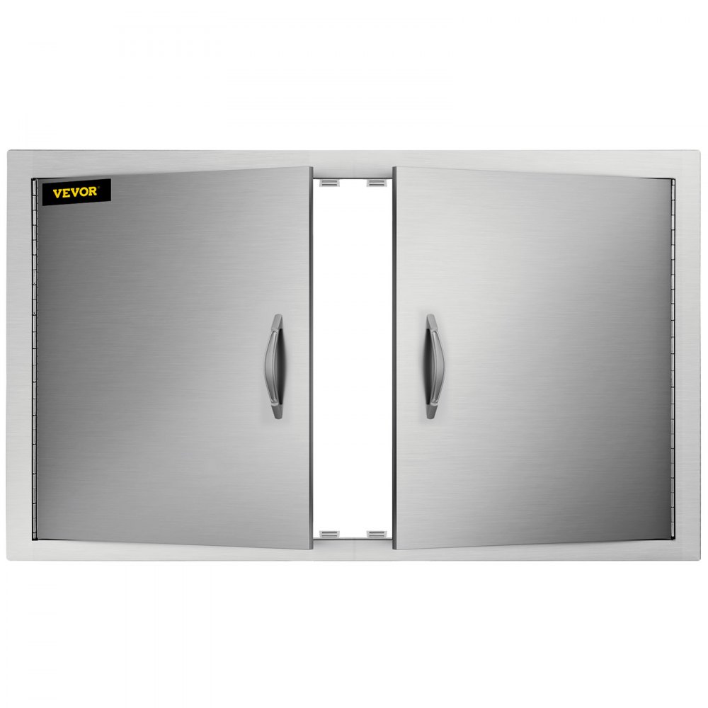 VEVOR BBQ Access Door 36W x 21H Inch, Double BBQ Door Stainless Steel, Outdoor Kitchen Doors for BBQ Island, Grill Station, Outside Cabinet