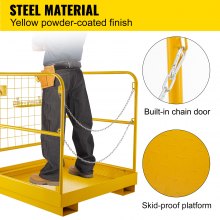 VEVOR 36Inch X 36Inch Forklift Work Platform Forklift Safety Cage 1102Lbs/500Kg Capacity Stability Aerial Fence Safe Rust-Free Non-Slip Indoor Outdoor