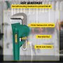 VEVOR 36-Inch Aluminum Straight Pipe Wrench Ideal for 2” to 3-1/2” Pipe Adjustable Plumbing Pipe Wrench Heavy Duty 5” Jaw capacity Plumbers Pliers Tool