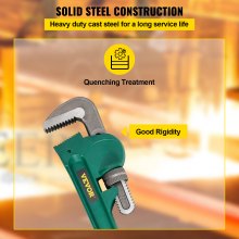 VEVOR 36-Inch Aluminum Straight Pipe Wrench Ideal for 2” to 3-1/2” Pipe Adjustable Plumbing Pipe Wrench Heavy Duty 5” Jaw capacity Plumbers Pliers Tool