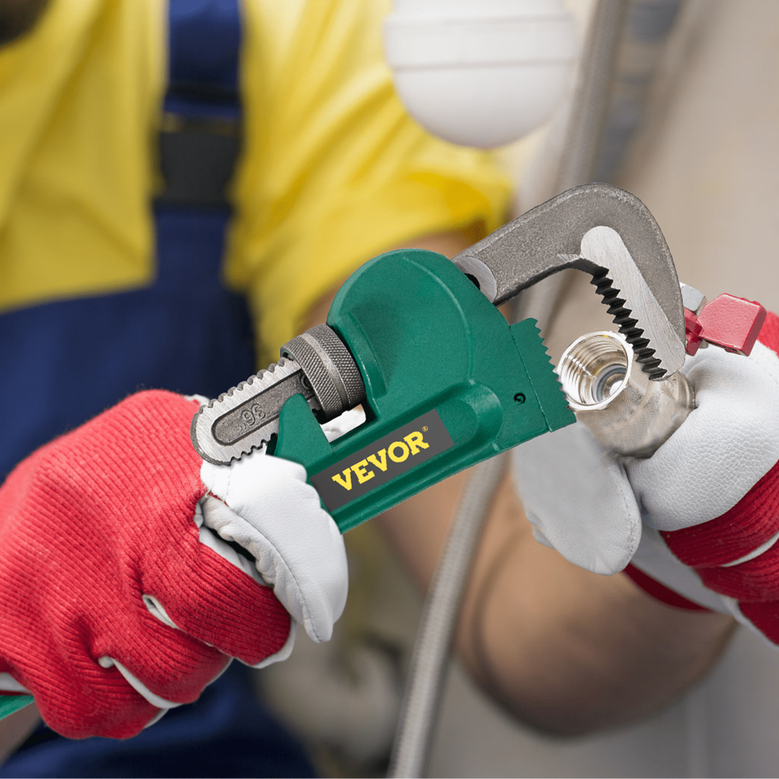 VEVOR 36-tums rakt rörnyckel i aluminium Idealisk för 2" till 3-1/2" rör justerbar VVS-rörnyckel Heavy Duty 5" käkkapacitet Rörmokare Tångverktyg