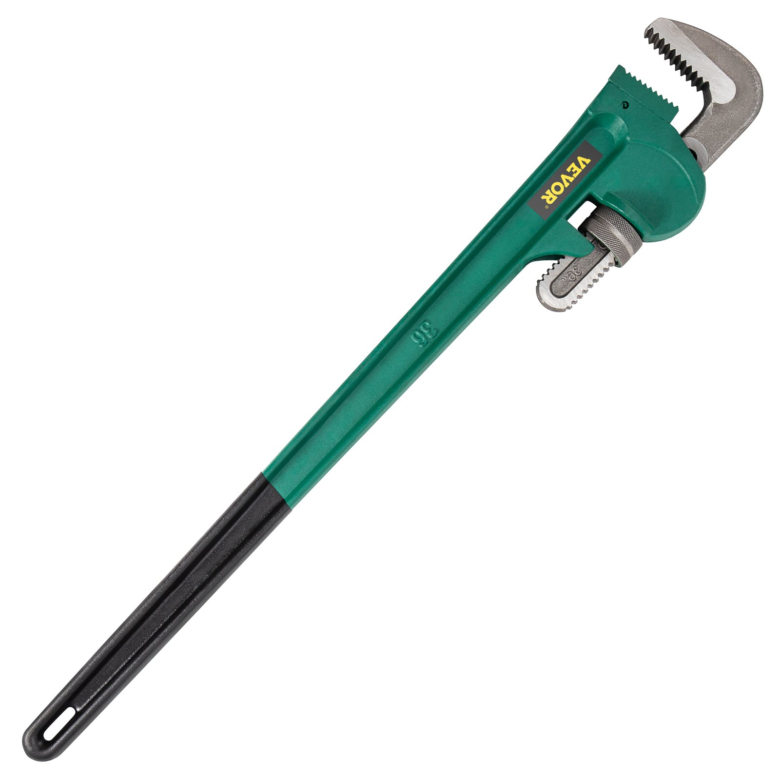 VEVOR 36-tums rakt rörnyckel i aluminium Idealisk för 2" till 3-1/2" rör justerbar VVS-rörnyckel Heavy Duty 5" käkkapacitet Rörmokare Tångverktyg