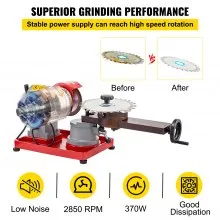 VEVOR Circular Saw Blade Sharpener 5" Grinding Wheel Size, Rotary Angle Mill Grinding Machine 370W, Saw Blade Sharpener Machine for Carbide Tipped Saw Blades