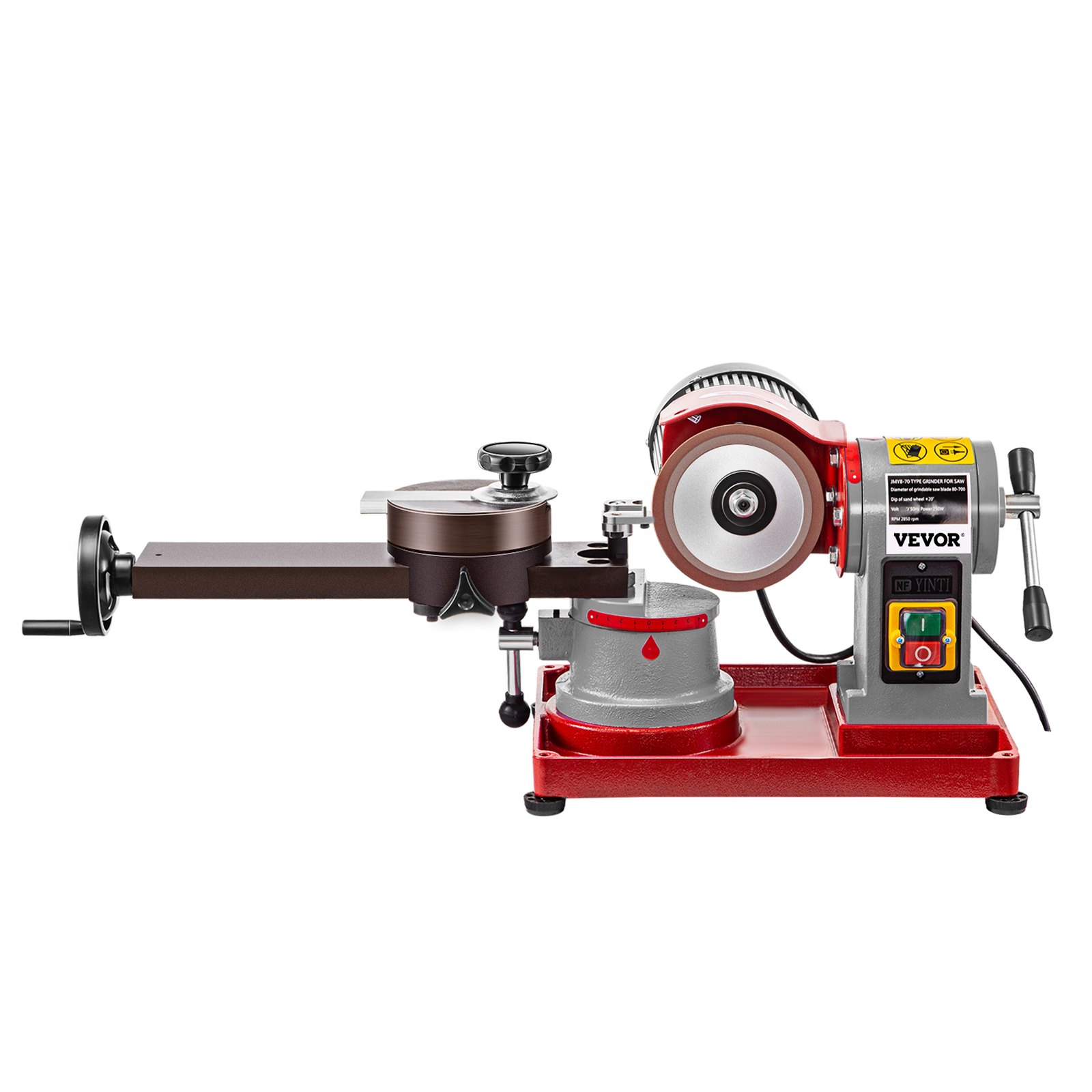 VEVOR Circular Saw Blade Sharpener, 370W Rotary Angle Mill Grinding Machine with 5" Grinding Wheel, Universal Saw Blade Sharpener Machine for Sharpening Carbide Tipped Saw Blades