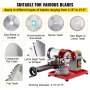 VEVOR 370W Circular Saw Blade Sharpener Rotary Angle Mill Grinding Sharpening Machine 125MM Saw Blade Sharpener Machine for Carbide Tipped Saw Blade
