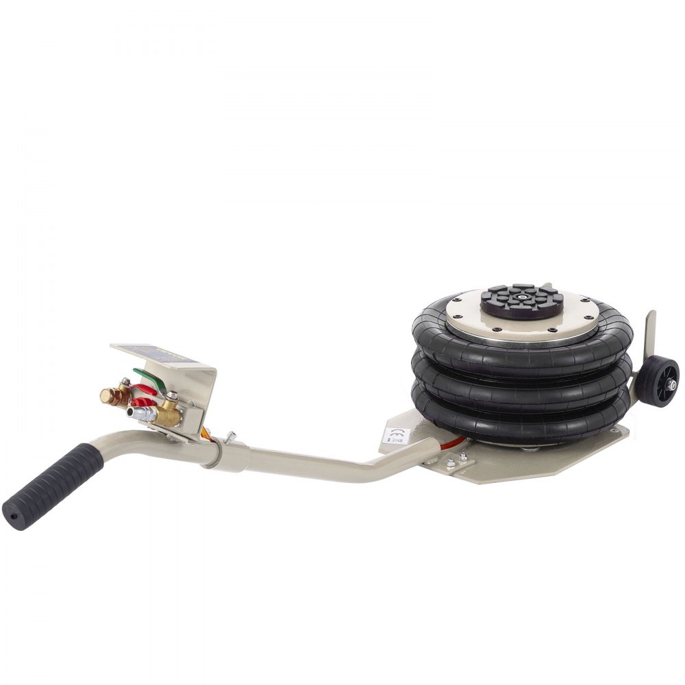 VEVOR Pneumatic Jack, 3 Ton/6600 LBS Air Bag Jack, Triple Bag Air Jack for Vehicle, Extremely Fast Lifting Action, Max Height 15.75"/400 mm, with Wheels, Long Handle