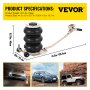 VEVOR Pneumatic Jack 3 Ton Triple Bag Air Jack Lifting Height 18Inch Pneumatic Air Jack 6600LBS Capacity Extremely Fast Lifting Action