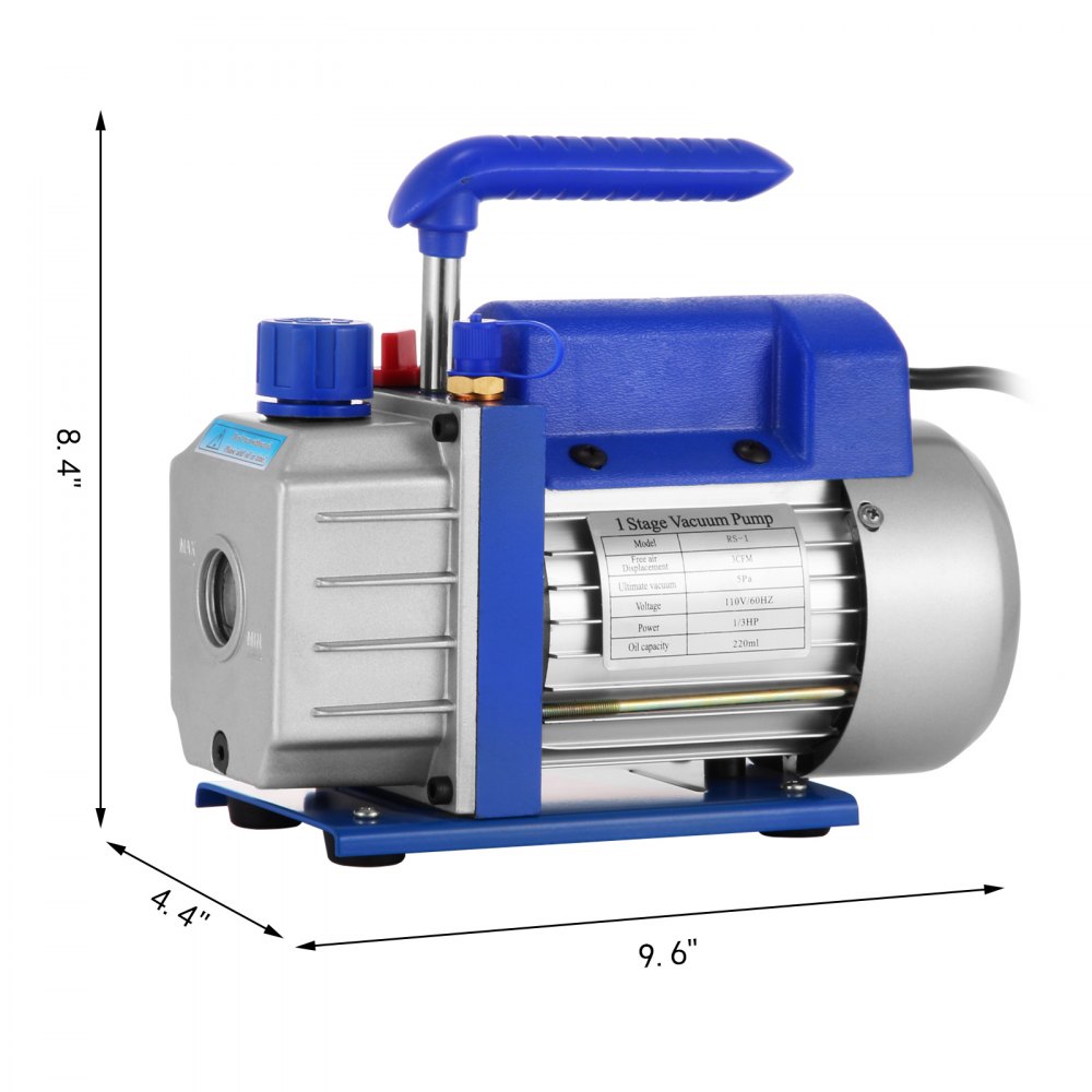 Vacuum Pump Refrigeration   Air Condition 3500RPM 85 L/min 3CFM One Stage