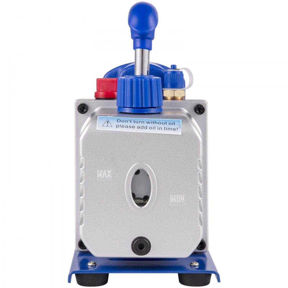 VEVOR 183 L/min(3CFM) 246W(1/3HP) Vacuum Pump Vacuum Pump 117 L/min(1.8CFM) 1 Stage Refrigeration Vacuum Pump Vacuum Chamber 1440RPM for the vacuum pumping with R12, R22, or R134a as a cold-producing medium