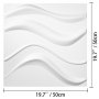 VEVOR 3D Wall Panels 13 Pack Wall Panels PVC Decorative Wall Panels for 32 sqft Area Paintable Wall Panels for Interior Wall Decor Little Wave Style 3D Wall Tiles White 3D Wall Art Textured Modern