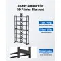 VEVOR 3D Printer Filament Storage Rack, 7 Tier Heavy Duty Storage Shelves for 3D Printing Filaments, Filament Spool Holders Racks for 3D Printing Studio, Home Studio, Office, Workshop (Shelf Only)