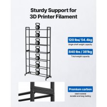 VEVOR 3D Printer Filament Storage Rack 7 Tier Filament Spool Holders Racks