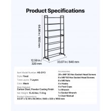 VEVOR 3D Printer Filament Storage Rack 7 Tier Filament Spool Holders Racks