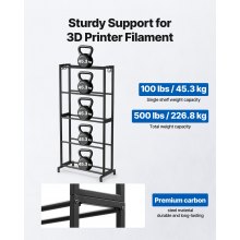 VEVOR 3D Printer Filament Storage Rack 5 Tier Filament Spool Holders Racks