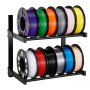 VEVOR - Estante de pared para filamentos de impresora, de 2 niveles, con ruedas para portacarretes de filamento, ideal para estudios de impresión 3D y talleres (solo estante)